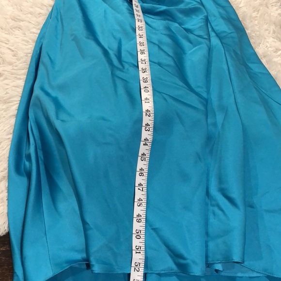 NWT David’s Bridal Satin Strapless Front and Back Pleated long dress - Picture 10 of 14